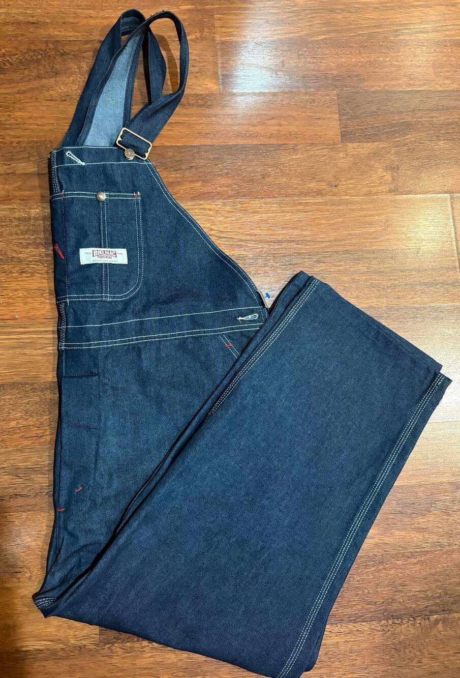 Big Mac Square Bak Dark Wash Denim Overalls Size 2X- 3X- 50W and 30L (B1-7)